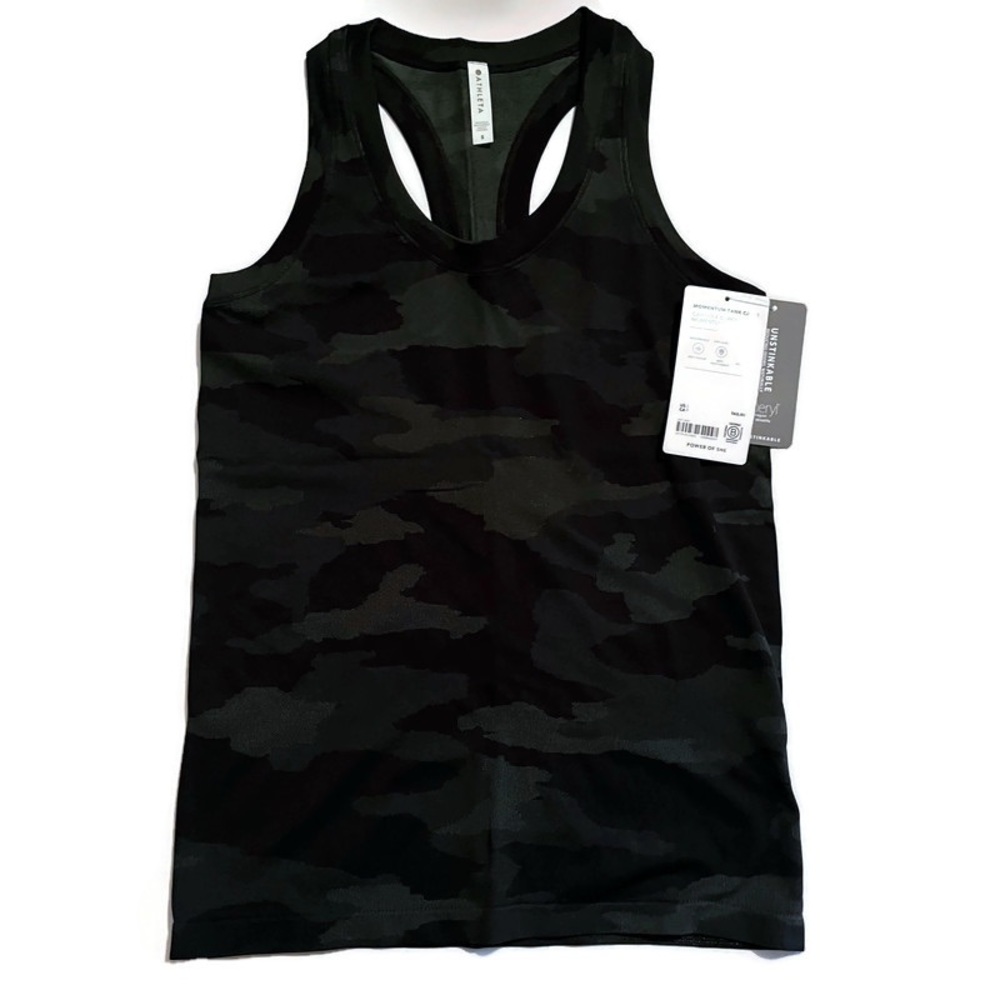 Athleta Blavk Camouflage Racerback Tank Women’s Size Small